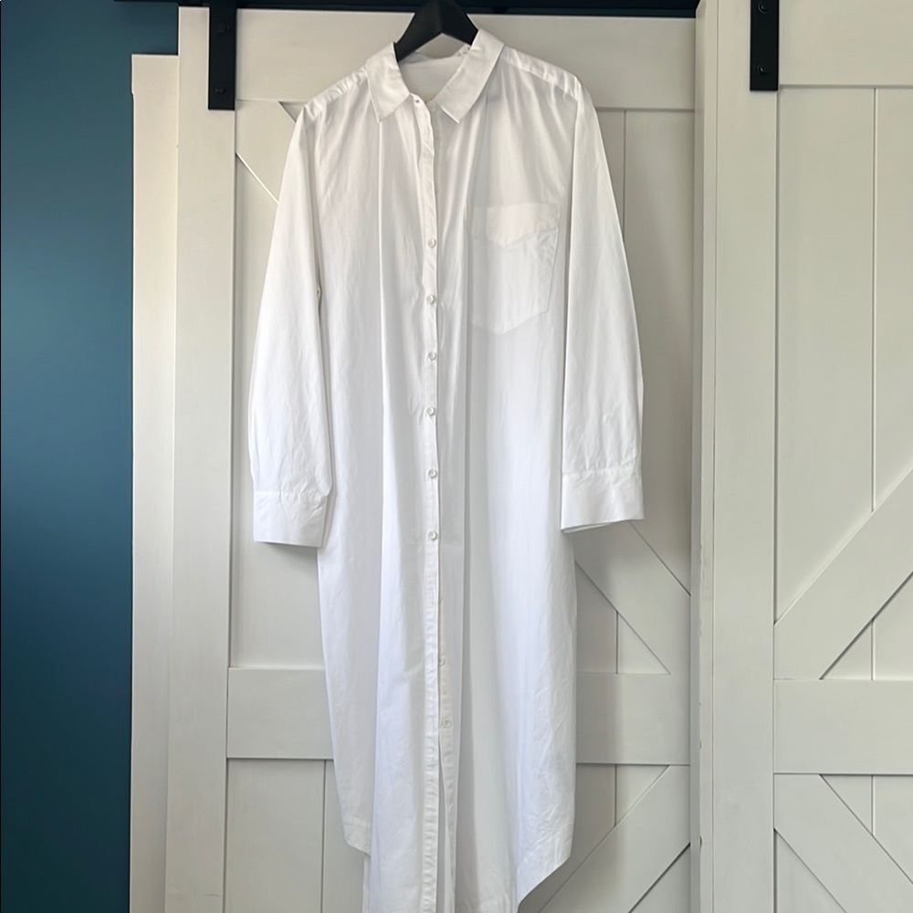 Maeve White Midi Shirtdress - XL